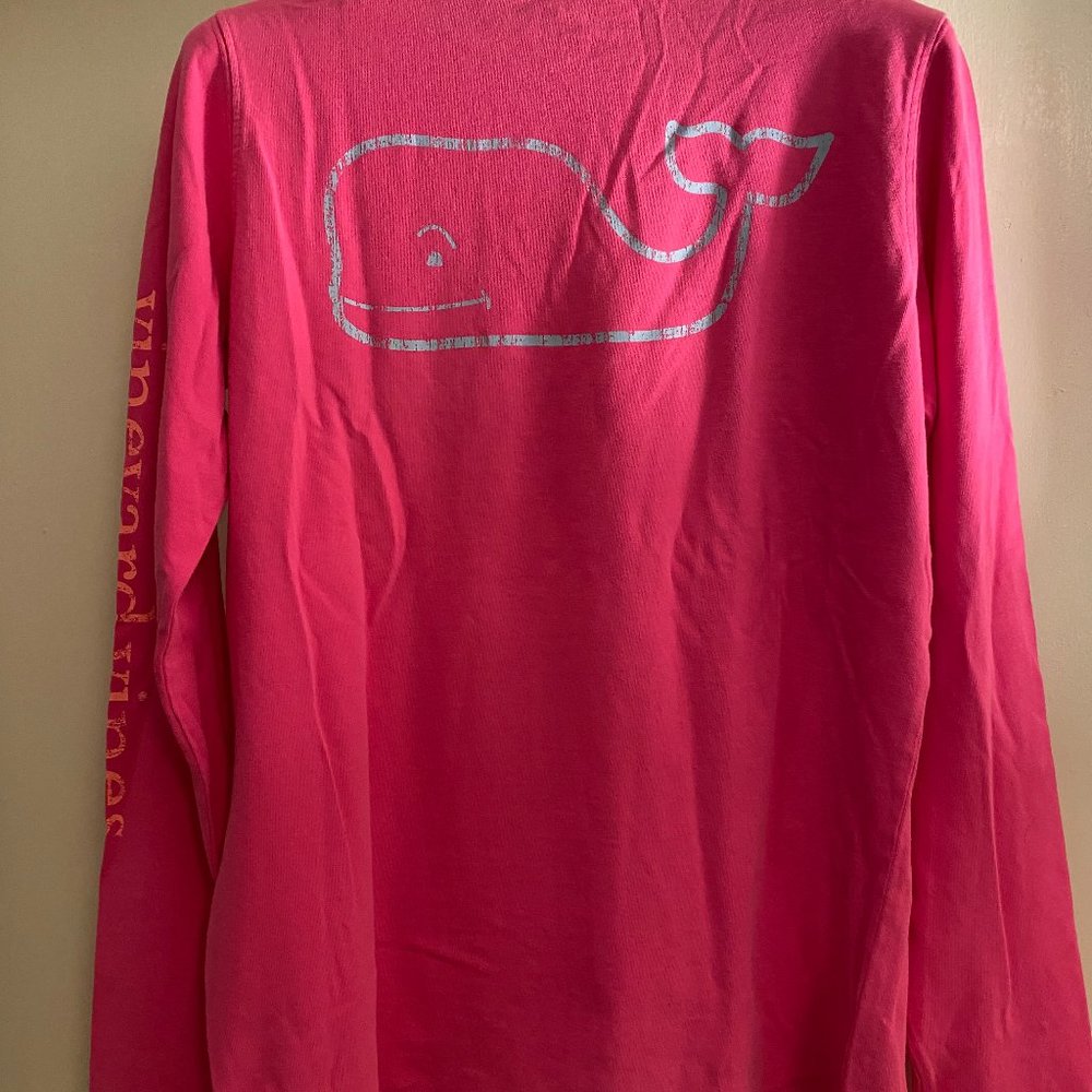 Vineyard Vines soft comfortable vintage two tone pink long sleeve tee